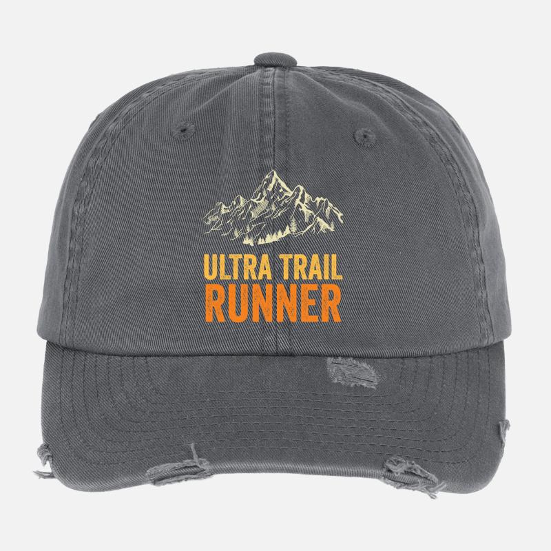 Coureur d’ultra trail Casquette vintage effet usé Flexfit