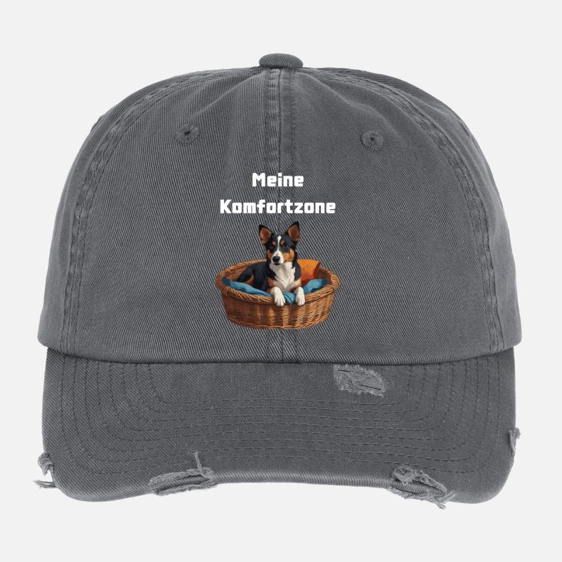 Meine Komfortzone Hunde Edition Flexfit Vintage Destroyed Cap