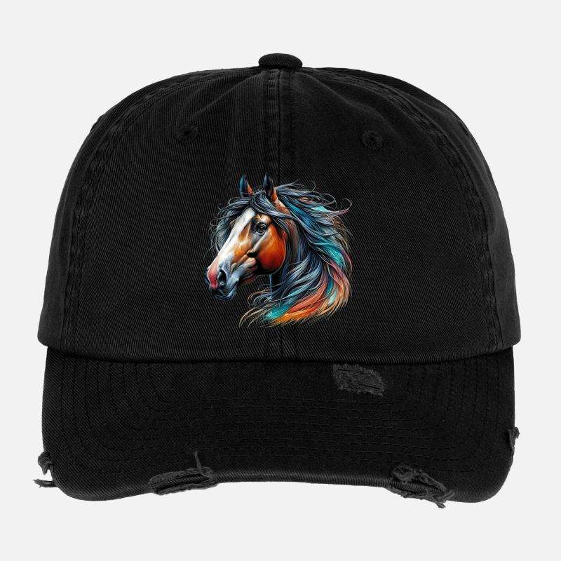 Cheval Casquette vintage effet usé Flexfit