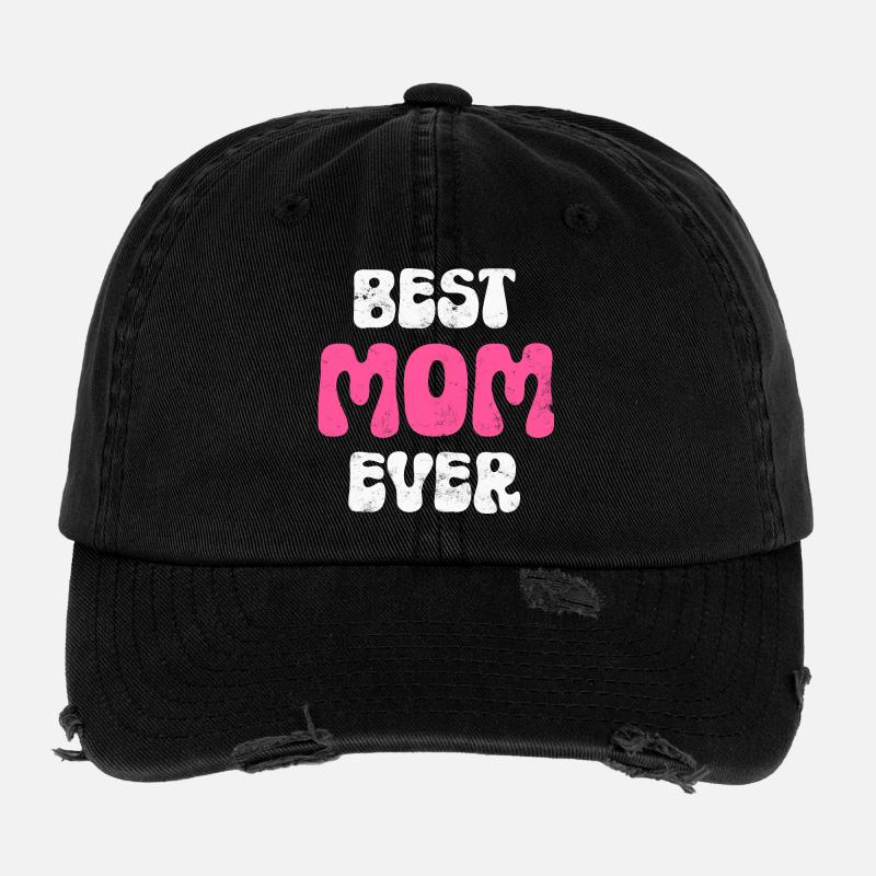 Mutter Mama - Flexfit Vintage Destroyed Cap - Schwarz