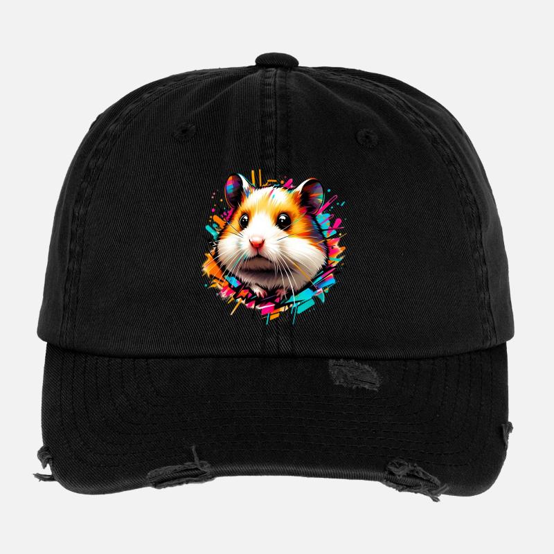 Hamster Flexfit Vintage Destroyed Cap