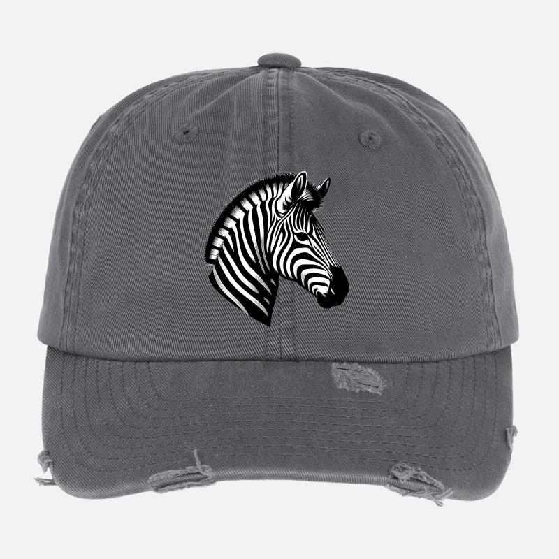 Zebra Flexfit Vintage Destroyed Cap