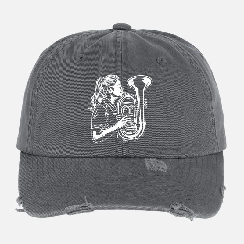 Tuba player Flexfit Vintage Destroyed Cap