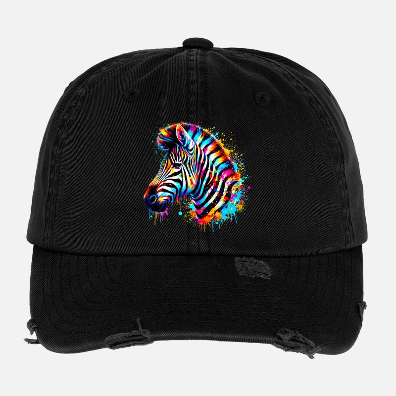 Zebra Flexfit Vintage Destroyed Cap