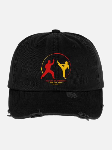 Martial art - Flexfit Vintage Destroyed Cap - black - Front