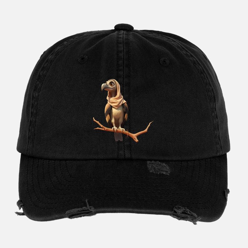 Un oiseau avec du style et une touche de mystère Casquette vintage effet usé Flexfit
