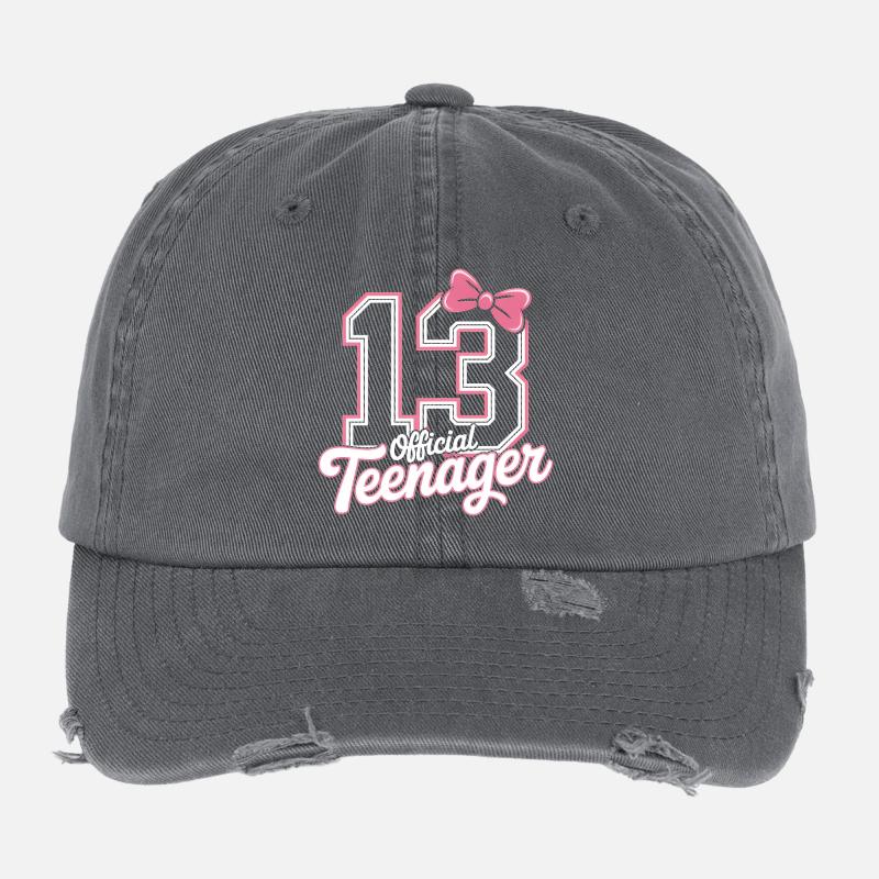 13. Geburtstag Teenager Geschenk Flexfit Vintage Destroyed Cap