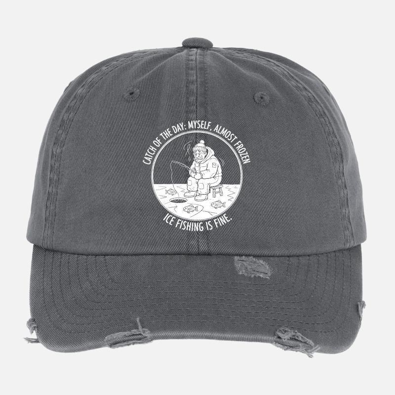 La pêche sur glace est géniale Casquette vintage effet usé Flexfit