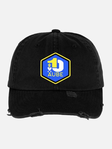 Morgendämmerung 10 - Flexfit Vintage Destroyed Cap - Schwarz - Vorne