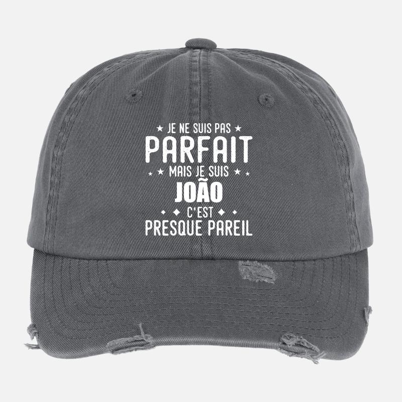 João: authentisch, unvollkommen, oben, perfekt Flexfit Vintage Destroyed Cap