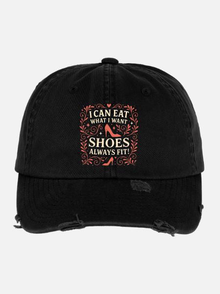Shoes Always Fit – Fashion Statement - Flexfit Vintage Destroyed Cap - black - Front