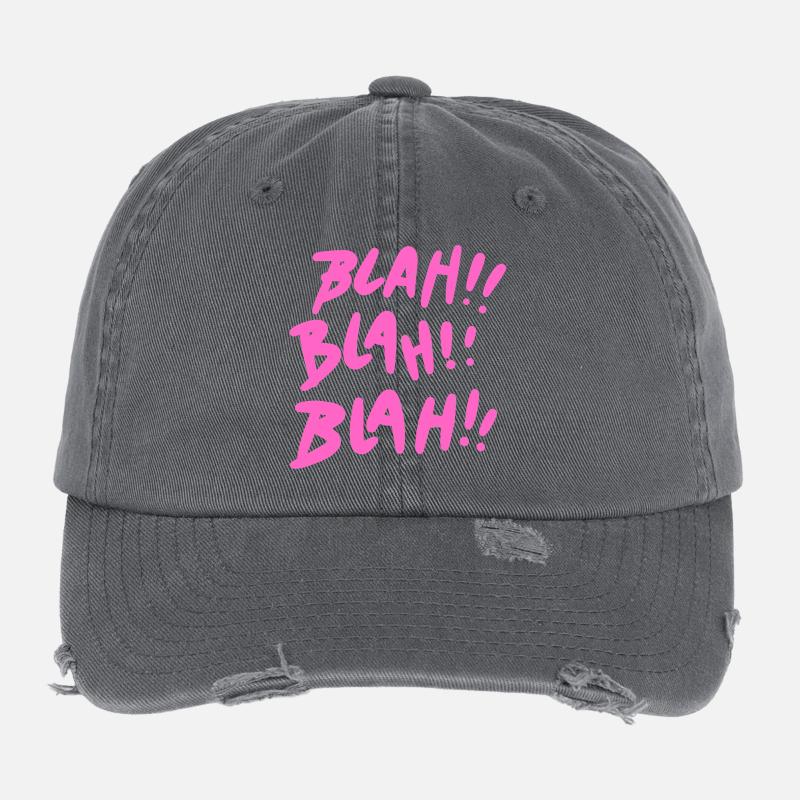 Bla Bla Bla Rose Casquette vintage effet usé Flexfit