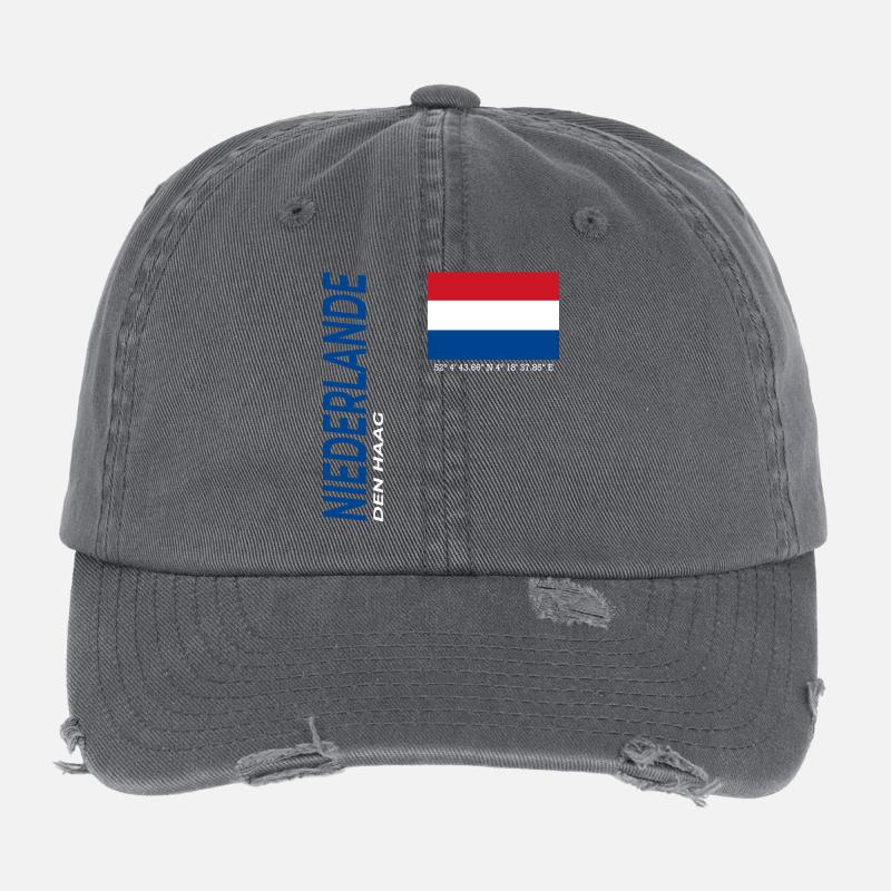 The Hague Flexfit Vintage Destroyed Cap