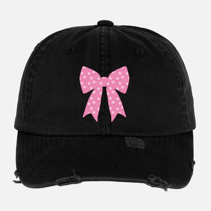 Rosa Schleife Flexfit Vintage Destroyed Cap