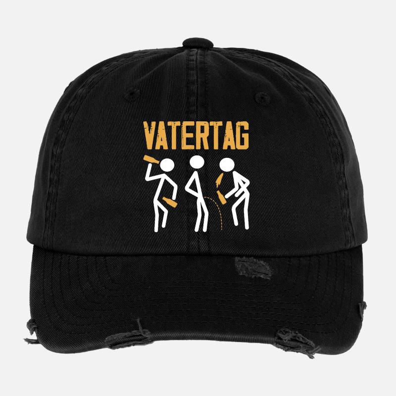 Funny Father's Day Gift Dad Beer Flexfit Vintage Destroyed Cap