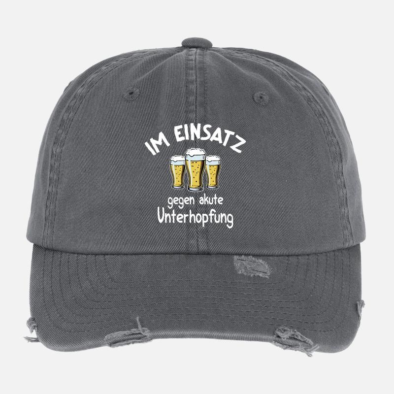 Unterhopfung Einsatz – Kellnerin Barkeeper Bier Flexfit Vintage Destroyed Cap