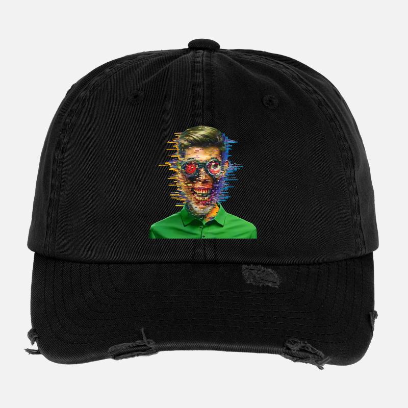 ICH BIN NUR EIN GLITCH – Geek & Science-Fiction Flexfit Vintage Destroyed Cap