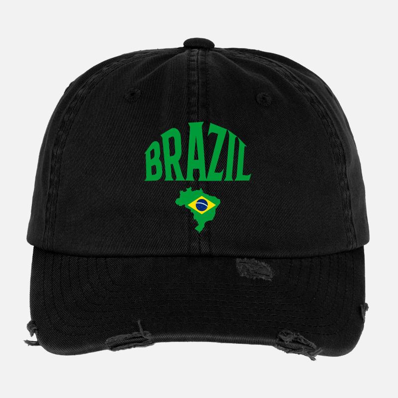 Brazil Flexfit Vintage Destroyed Cap