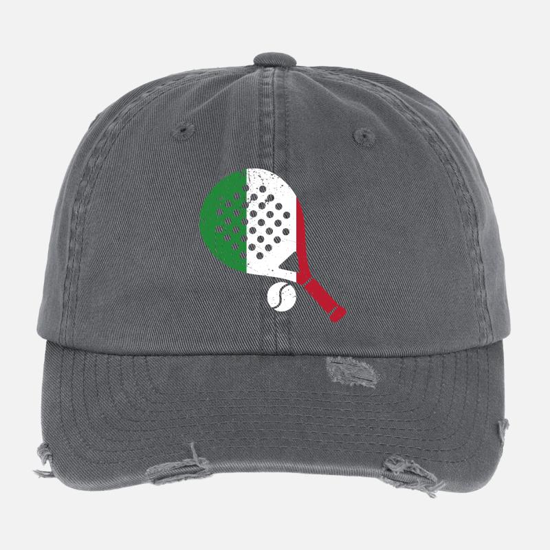 Padel Racket Italien Style Flexfit Vintage Destroyed Cap