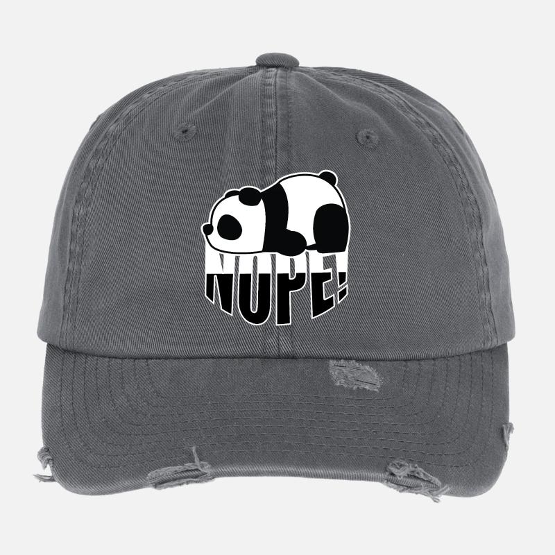 Panda Nope Flexfit Vintage Destroyed Cap