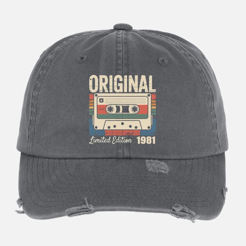 45. Jubiläum – Vintage-Geschenk 1981 Flexfit Vintage Destroyed Cap