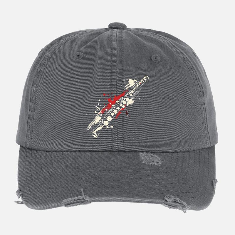 Graffiti de flûte Casquette vintage effet usé Flexfit
