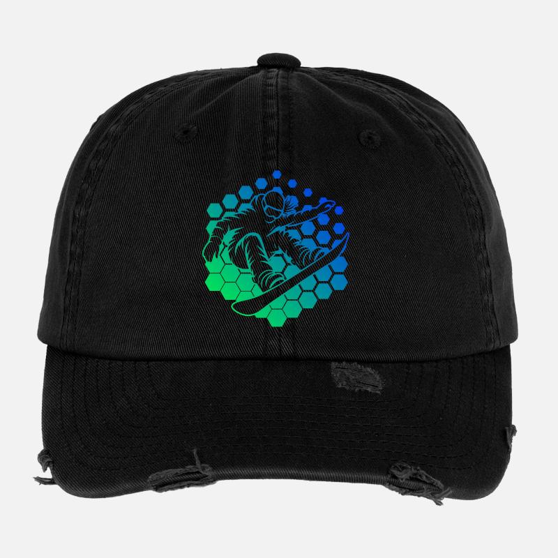 Idée simple de snowboard pour femmes Casquette vintage effet usé Flexfit