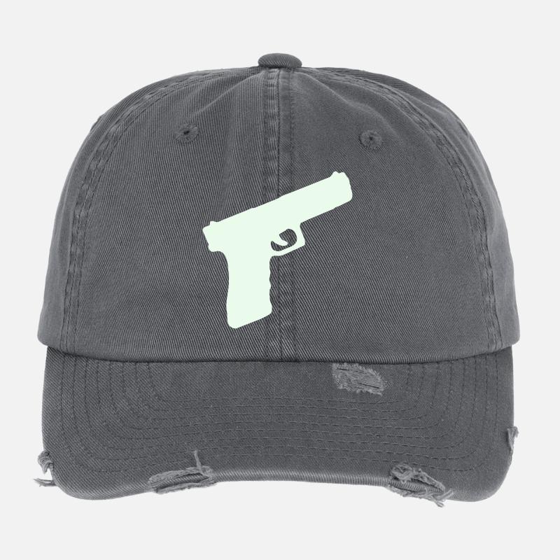 Pistol Weapon Flexfit Vintage Destroyed Cap