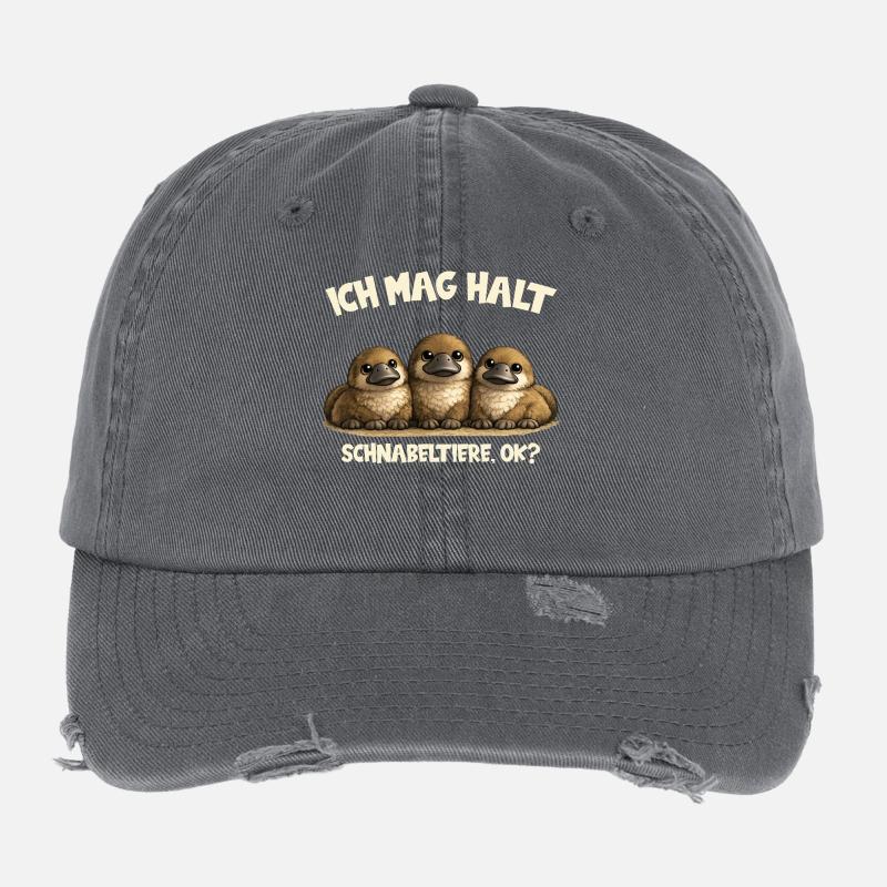 Déclaration drôle d’animal ornithorynque Casquette vintage effet usé Flexfit