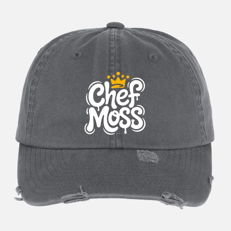 Chef Moss Graffiti Krone Flexfit Vintage Destroyed Cap