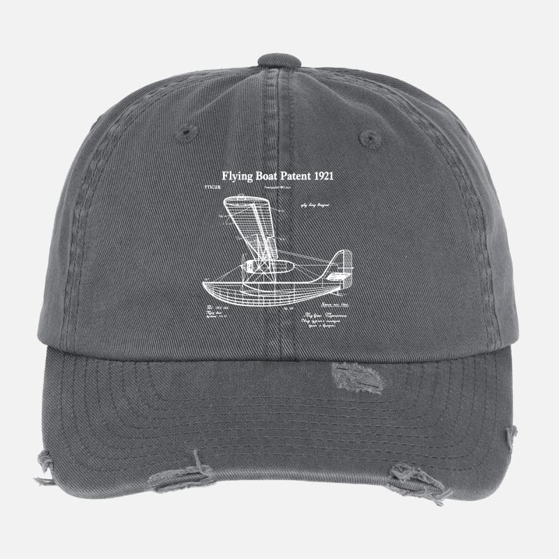Brevet sur hydravion Casquette vintage effet usé Flexfit