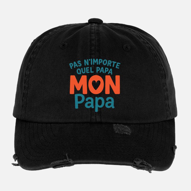 Mon Papa Unique  Casquette vintage effet usé Flexfit