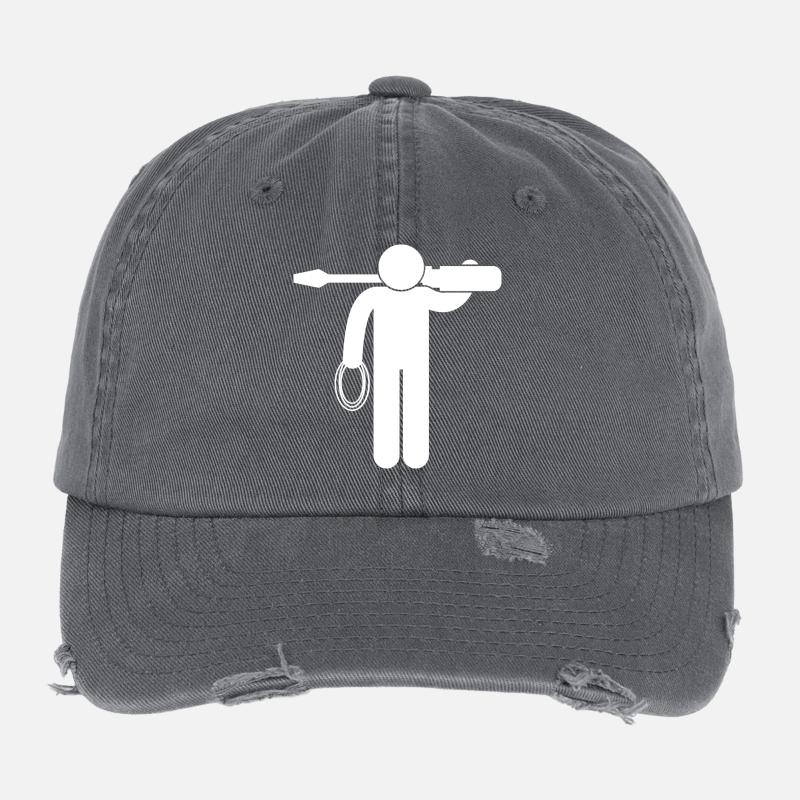 Electronic electrician Electrical Engineer Flexfit Vintage Destroyed Cap