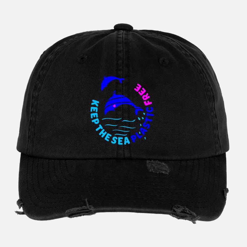 keep the sea plastic free Flexfit Vintage Destroyed Cap