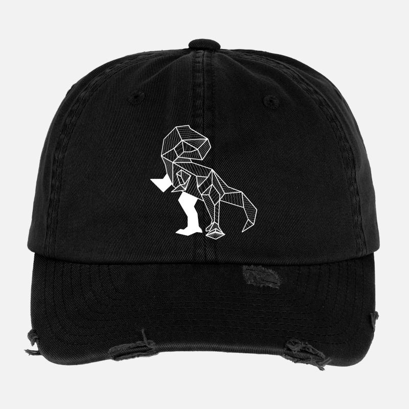 Trex - Flexfit Vintage Destroyed Cap - Schwarz