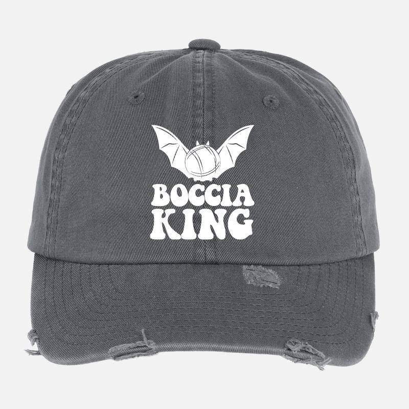 Boccia King Boulekugel Halloween Kostüm Boule Flexfit Vintage Destroyed Cap