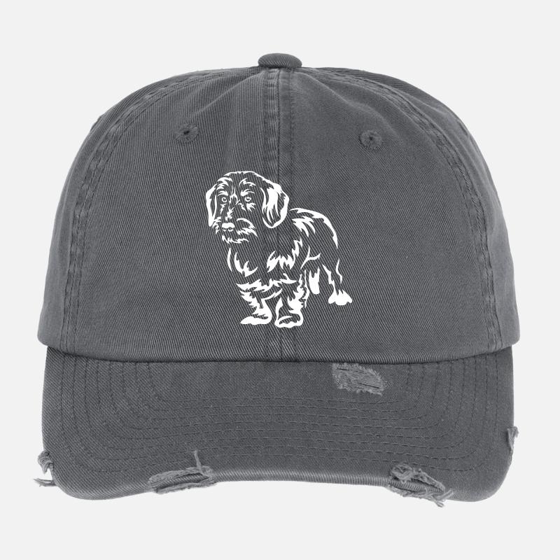 Teckel « Édition Noire » Casquette vintage effet usé Flexfit