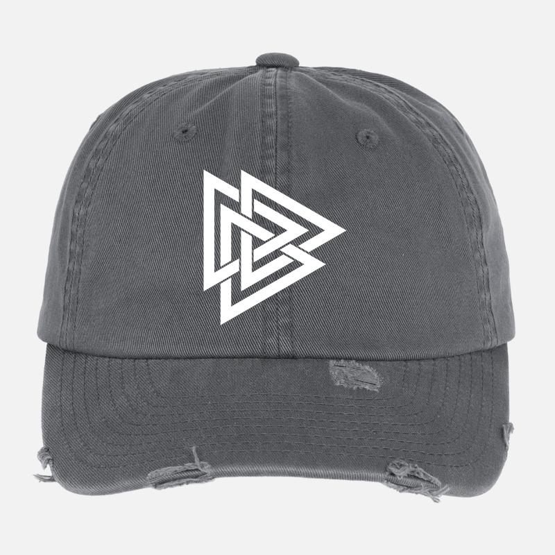 Norwegisches Symbol -FRONT Flexfit Vintage Destroyed Cap