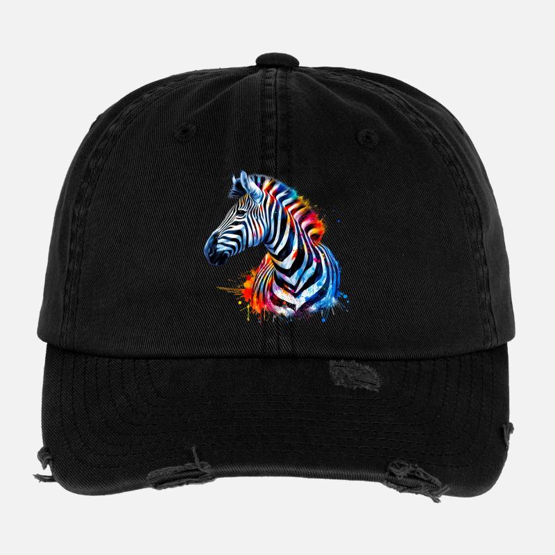 Zebra Flexfit Vintage Destroyed Cap