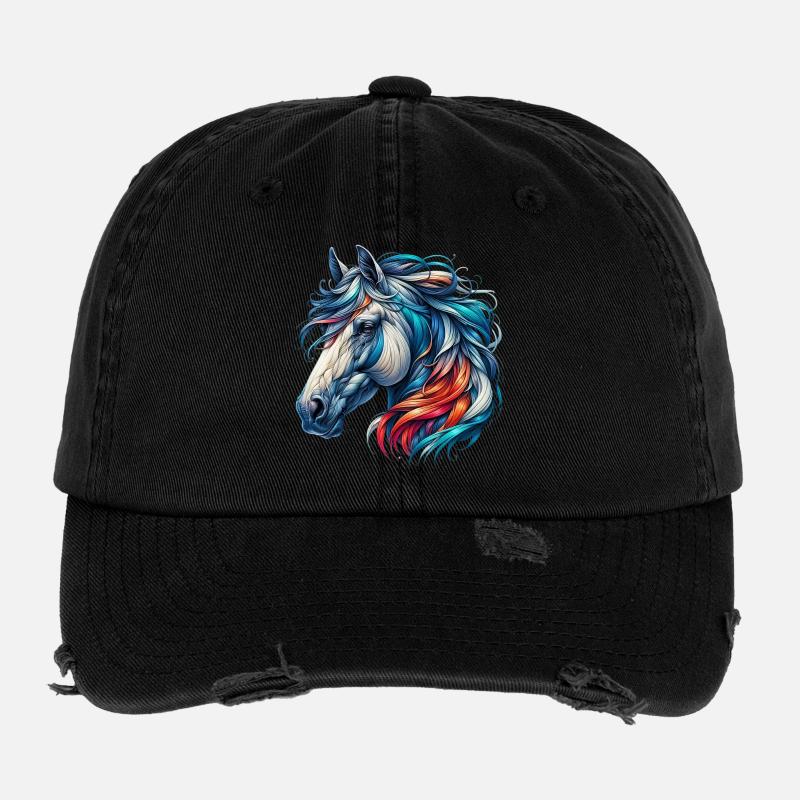 Horse Flexfit Vintage Destroyed Cap