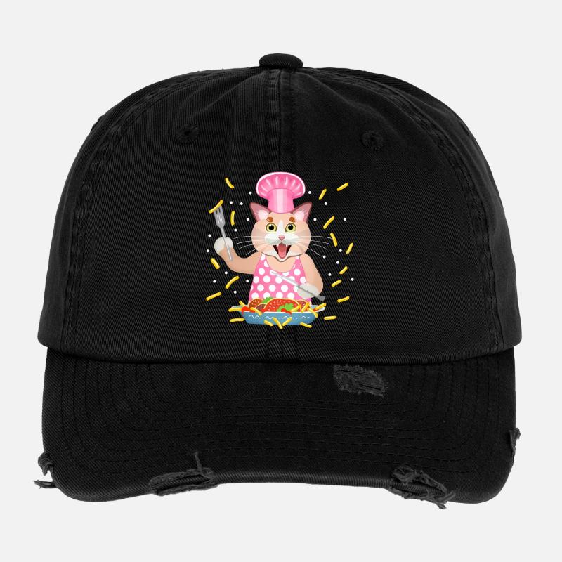 greedy cat Flexfit Vintage Destroyed Cap