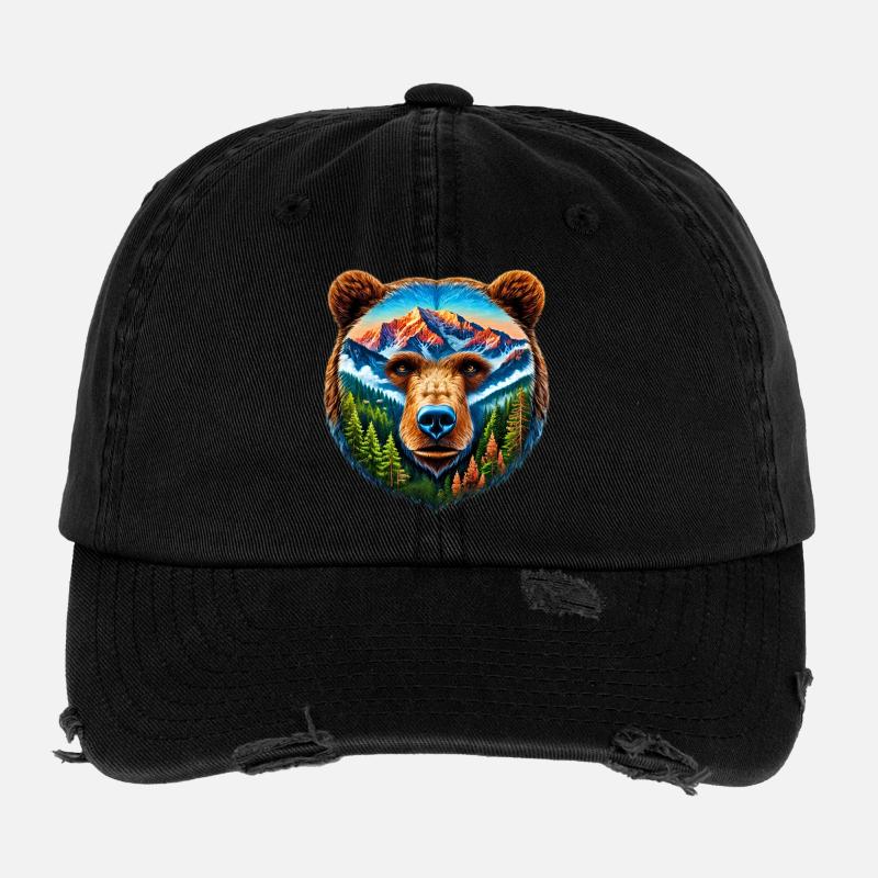Bear Flexfit Vintage Destroyed Cap