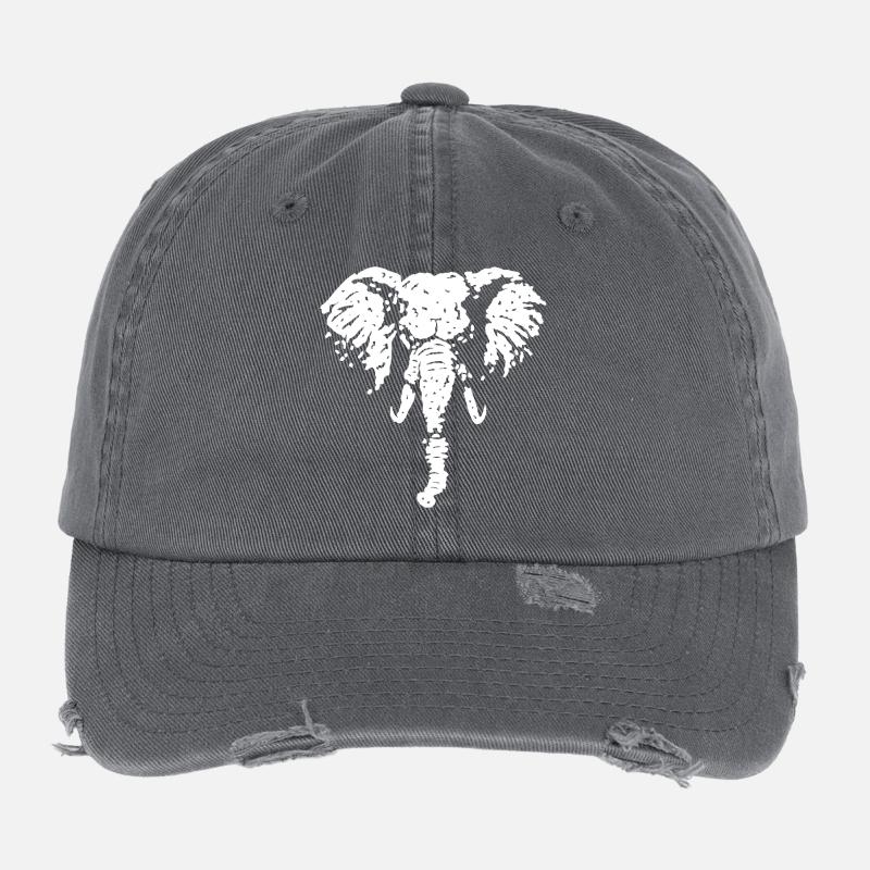 La force de l'éléphant Casquette vintage effet usé Flexfit