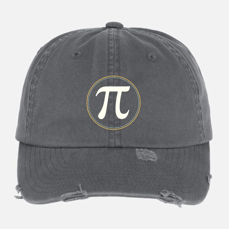 π in Circle – The Elegance of Constants Flexfit Vintage Destroyed Cap