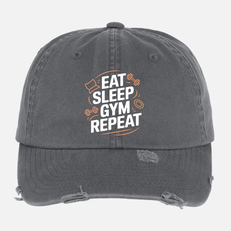 Manger dormir Gym Répéter Casquette vintage effet usé Flexfit