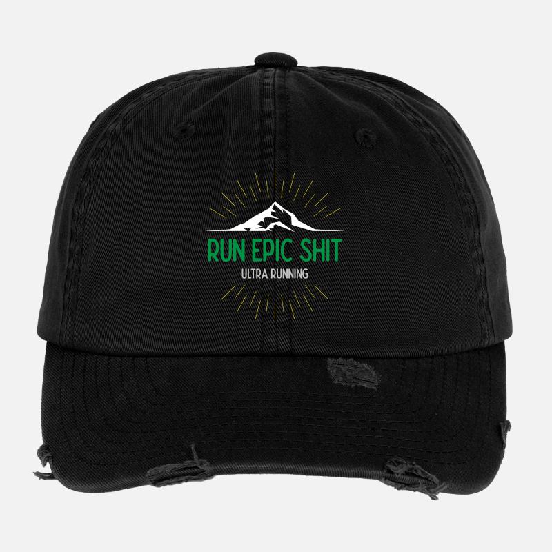 Run Epic Shit - Ultra Running Casquette vintage effet usé Flexfit