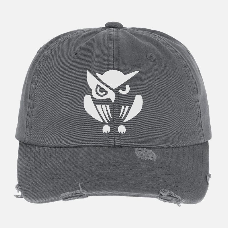 Fabuleuse illustration de hibou sur impression Casquette vintage effet usé Flexfit