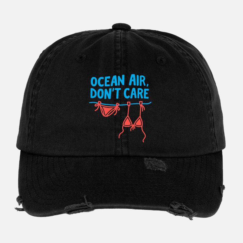 Ocean Air Laundry Day Tee Flexfit Vintage Destroyed Cap