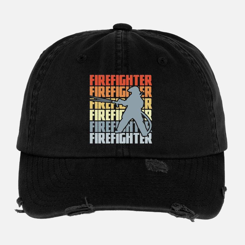 Pompier rétro Casquette vintage effet usé Flexfit
