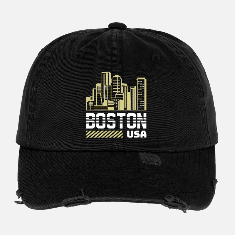 Boston City Pride Tee Flexfit Vintage Destroyed Cap